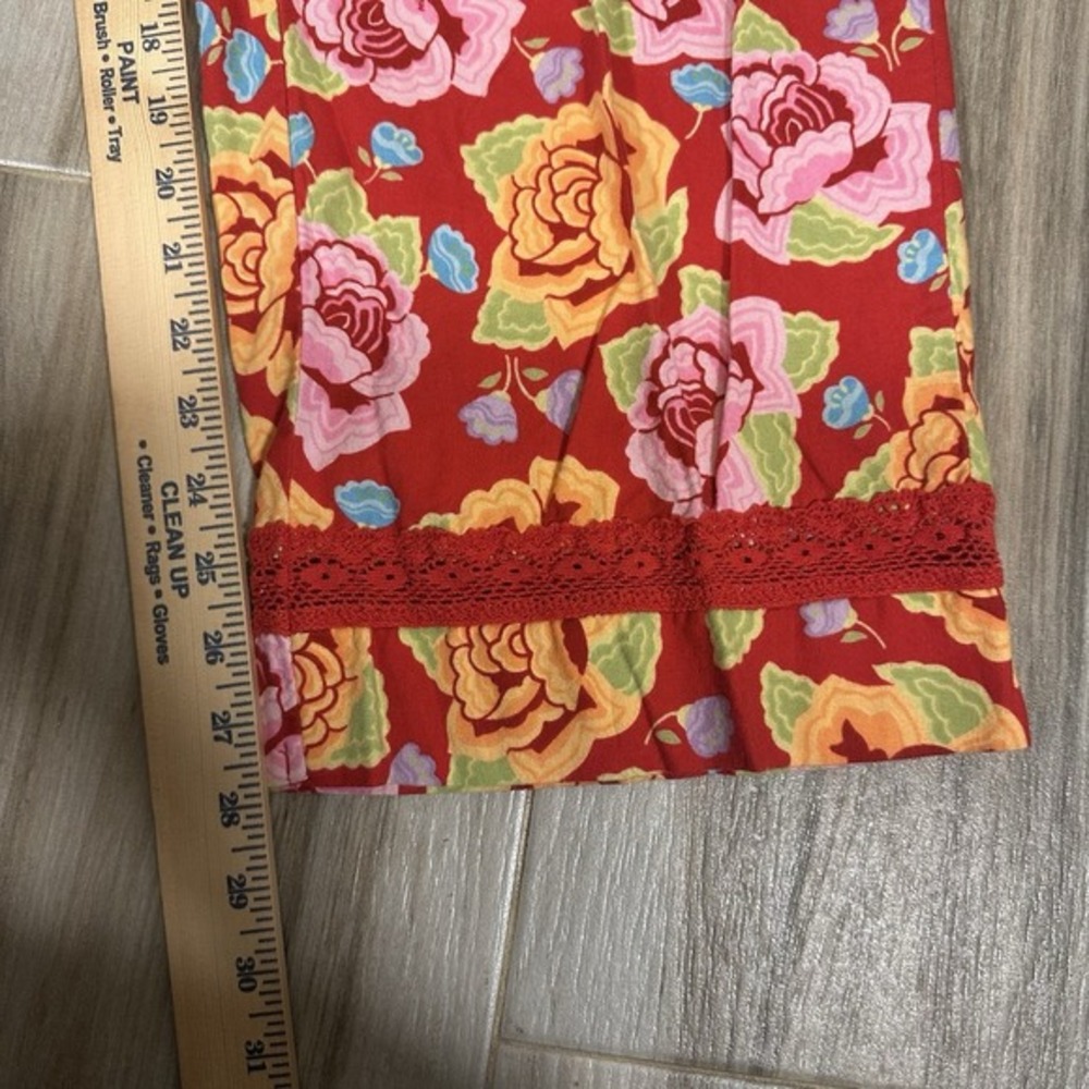 Nick & Nora Floral Pajama Set Women's Top‎ Bottom Sz XL Red Pink Casual Cozy - Picture 6 of 9